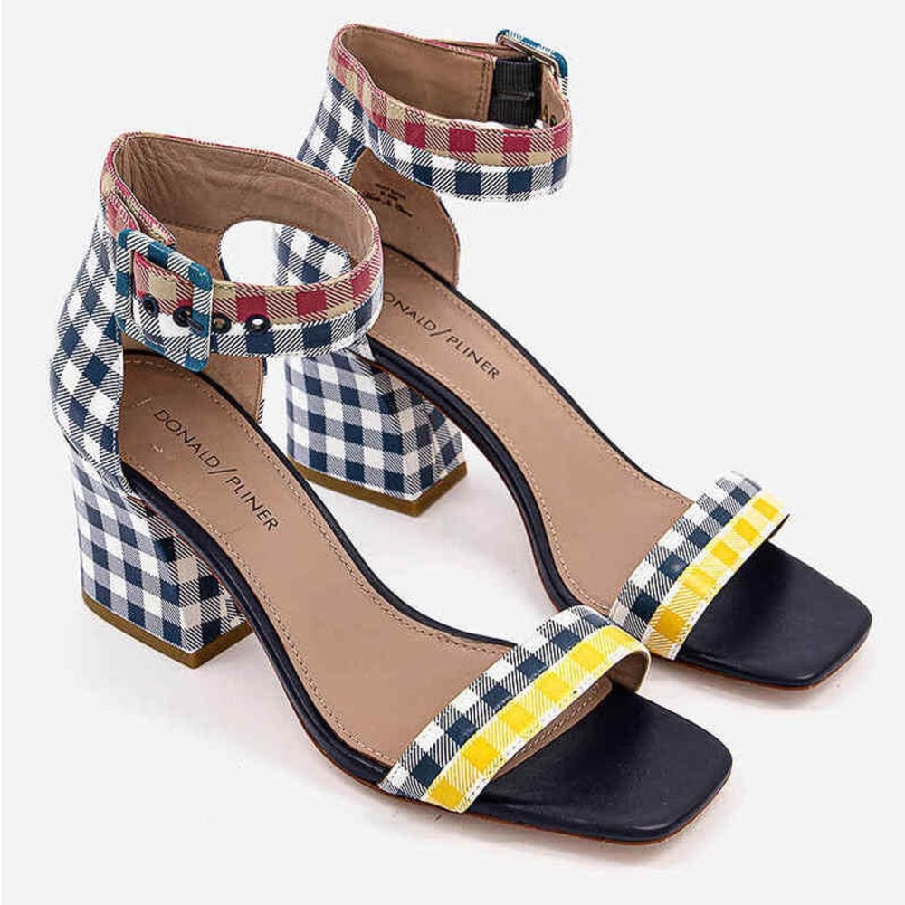 Donald J. Pliner Gingham Check Sandals